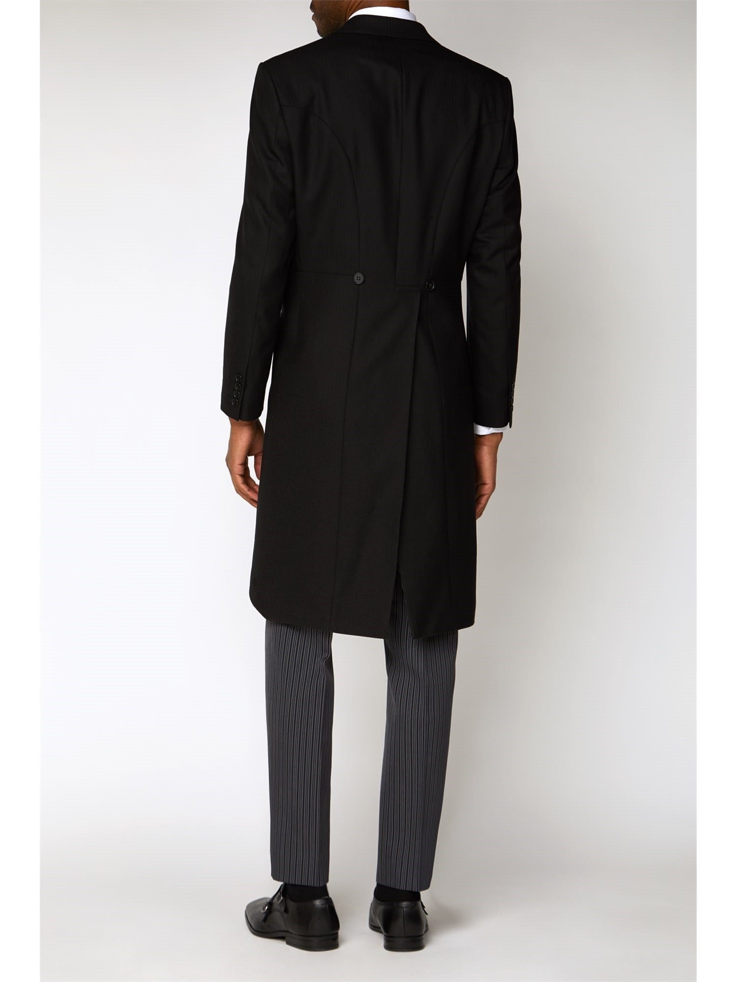Scott Black Herringbone Masonic Tailcoat